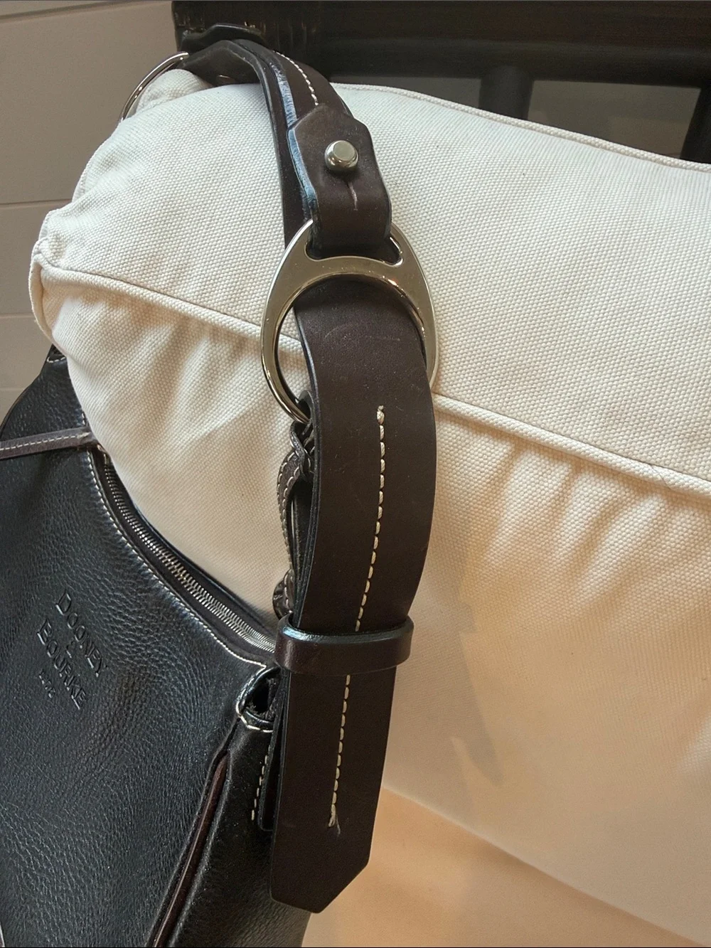 Dooney & Bourke 1975 Anniversary Bag Chocolate Brown Pebbled Leather
